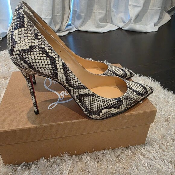 Christian Louboutin / Decollete Snake Décolleté 100 - Picture 2 of 5
